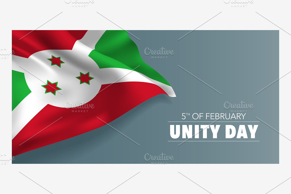 Burundi unity day card vector in Illustrations - product preview 8