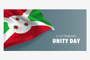 Burundi unity day card vector