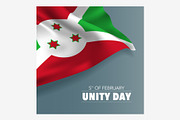 Burundi unity day greeting card vect