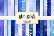 Blue Bokeh Digital Paper