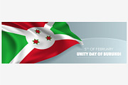 Burundi unity day vector banner