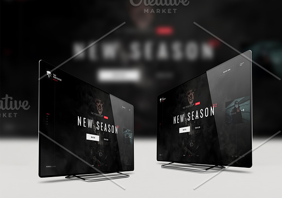 4k (Ultra HD) TV Mockup in Product Mockups - product preview 2