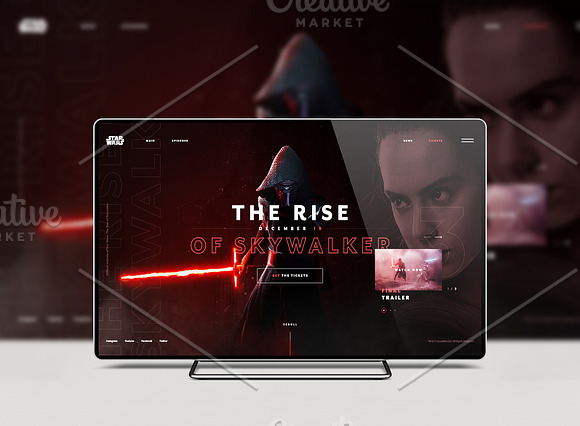 4k (Ultra HD) TV Mockup in Product Mockups - product preview 3
