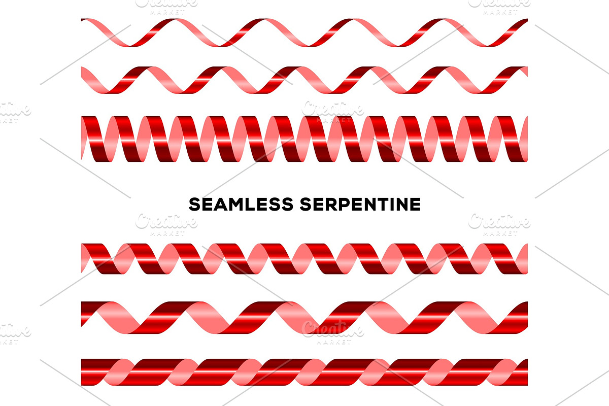 Seamless serpentine realistic set in Illustrations - product preview 8