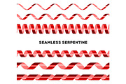 Seamless serpentine realistic set