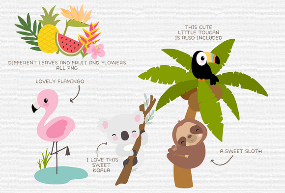 Tropical clipart in Illustrations - product preview 1