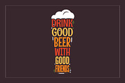 Beer glass concept slogan background
