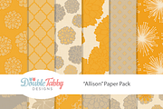 Yellow Floral Patterns Paper Pack