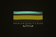 Beer label concept vector background
