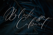 Black Cabaret Script Font & Logos