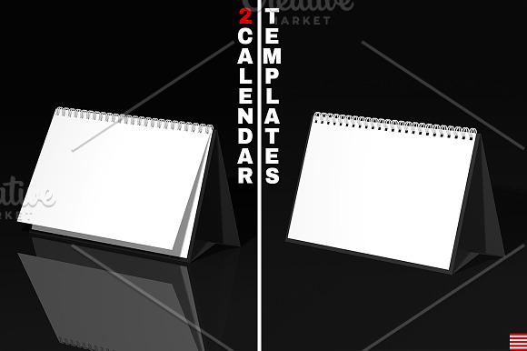 2 Desk Calendars Set in Objects - product preview 2