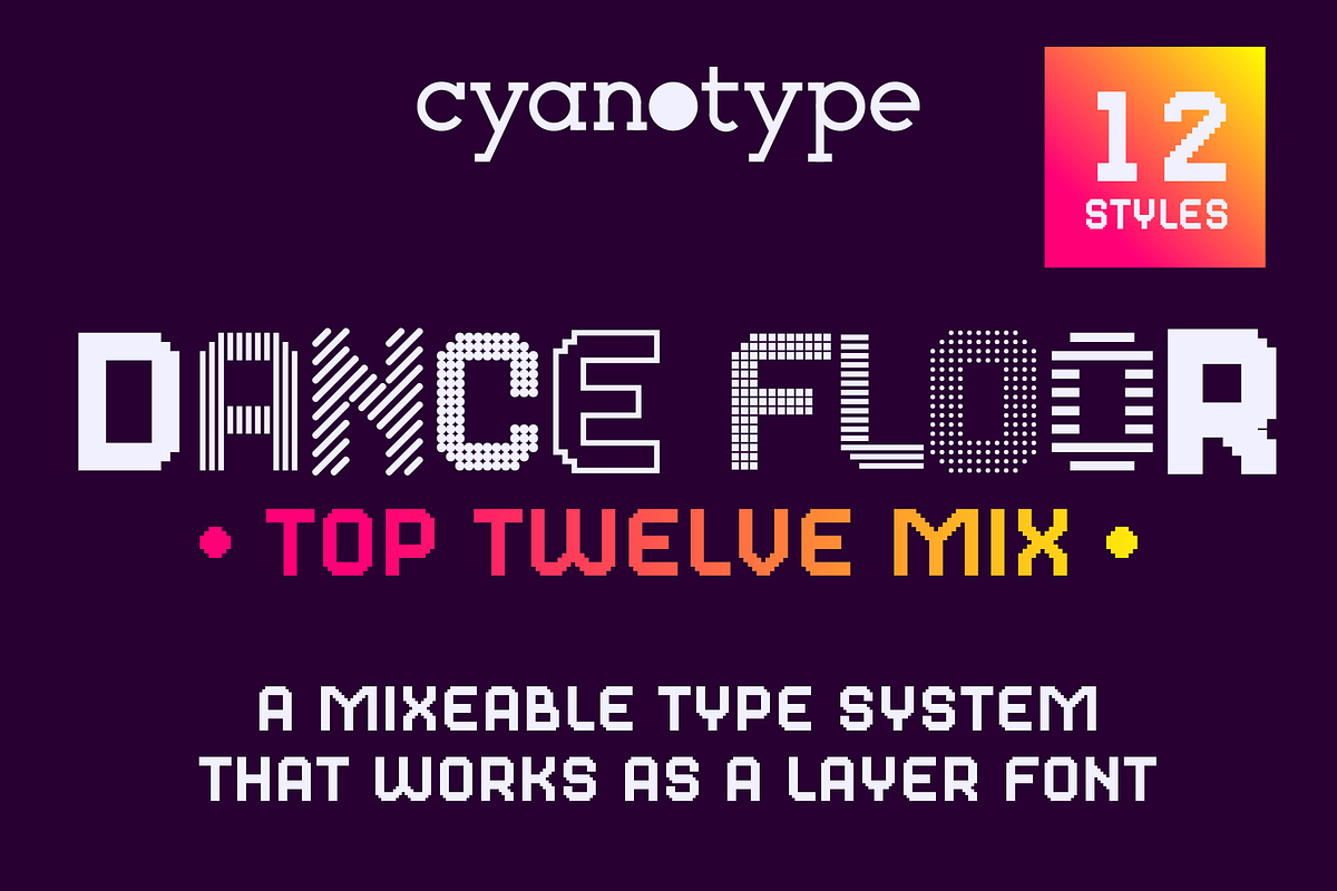 Dance Floor Top Twelve Mix in Display Fonts - product preview 8