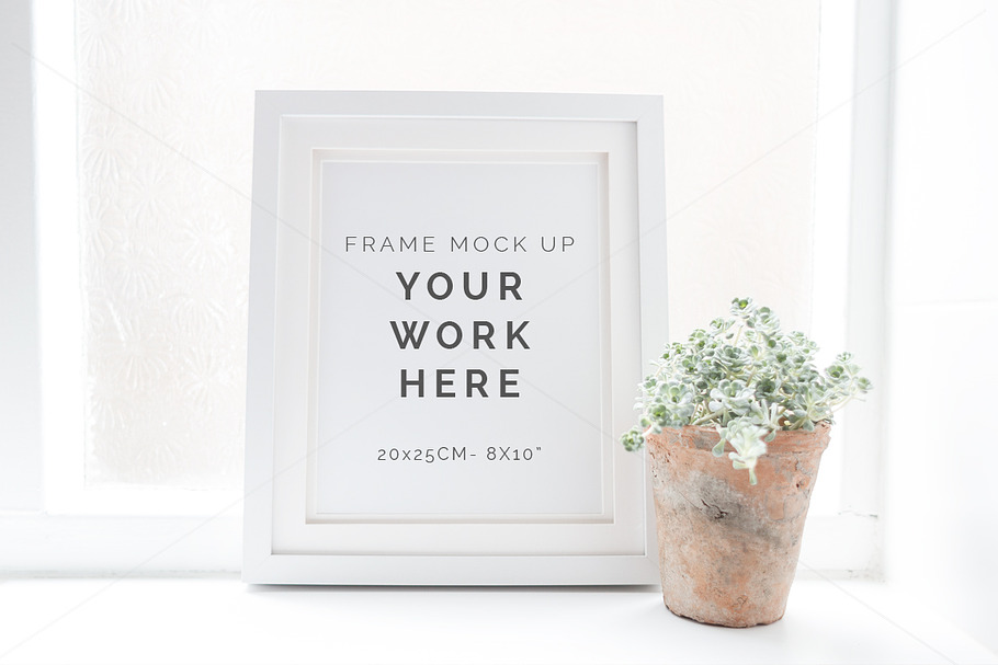 Styled white frame mock up - 9600 in Print Mockups - product preview 8