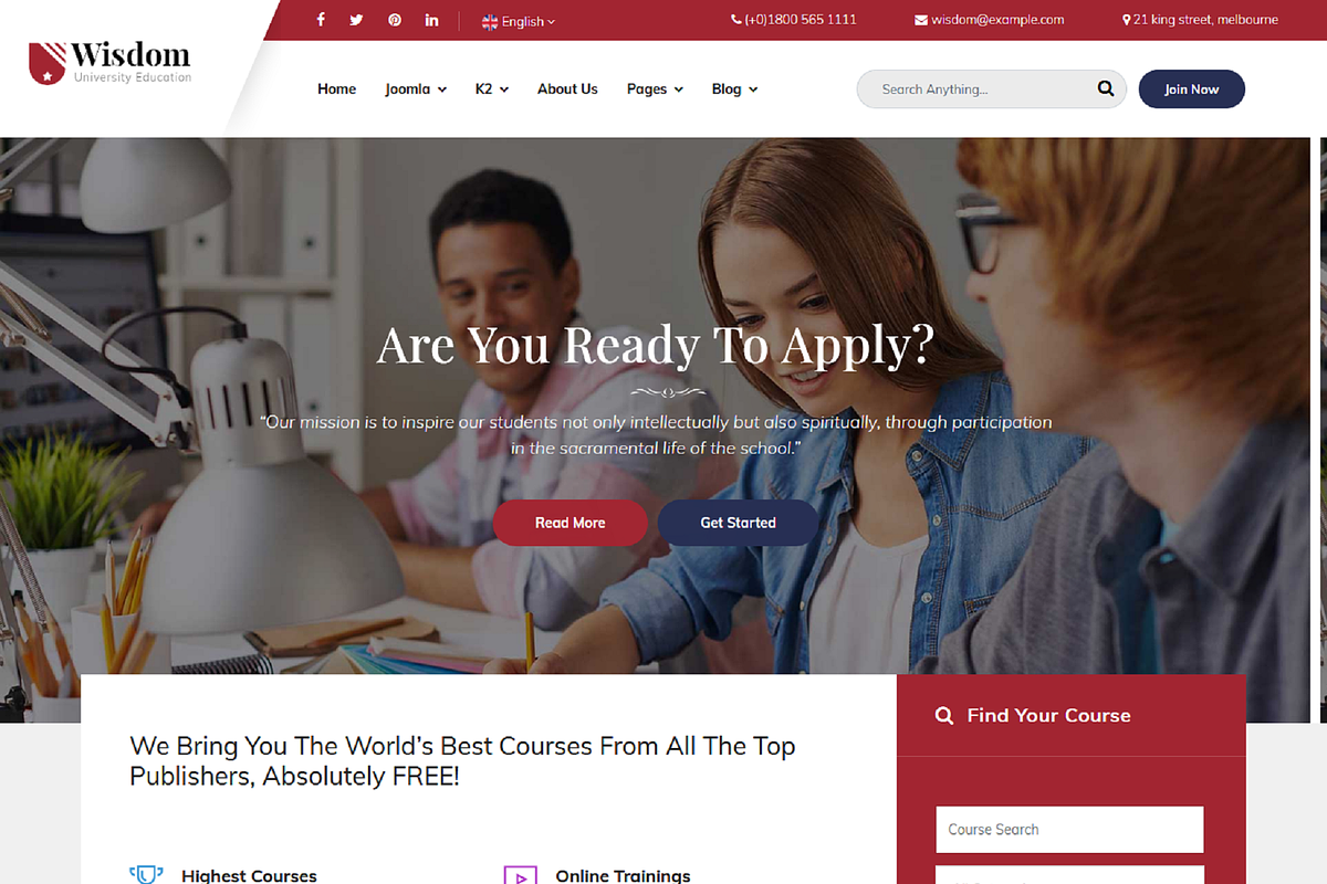 Wisdom - Education Joomla Template in Joomla Themes - product preview 8