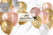 Glitter Balloons Clipart