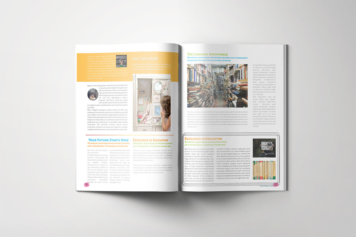 School Newsletter in Magazine Templates - product preview 8
