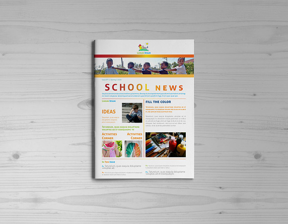 School Newsletter in Magazine Templates - product preview 2