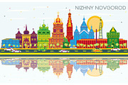 Nizhny Novgorod Russia City Skyline