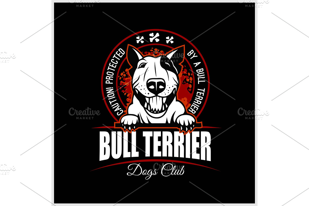 Bull Terrier - vector illustration in Illustrations - product preview 8