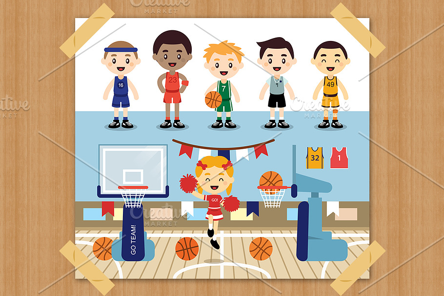 Basketball Clipart/Sports clipart in Illustrations - product preview 8
