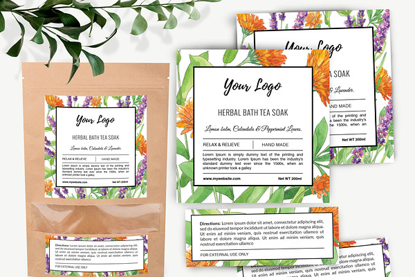 Doypack Pouch label template