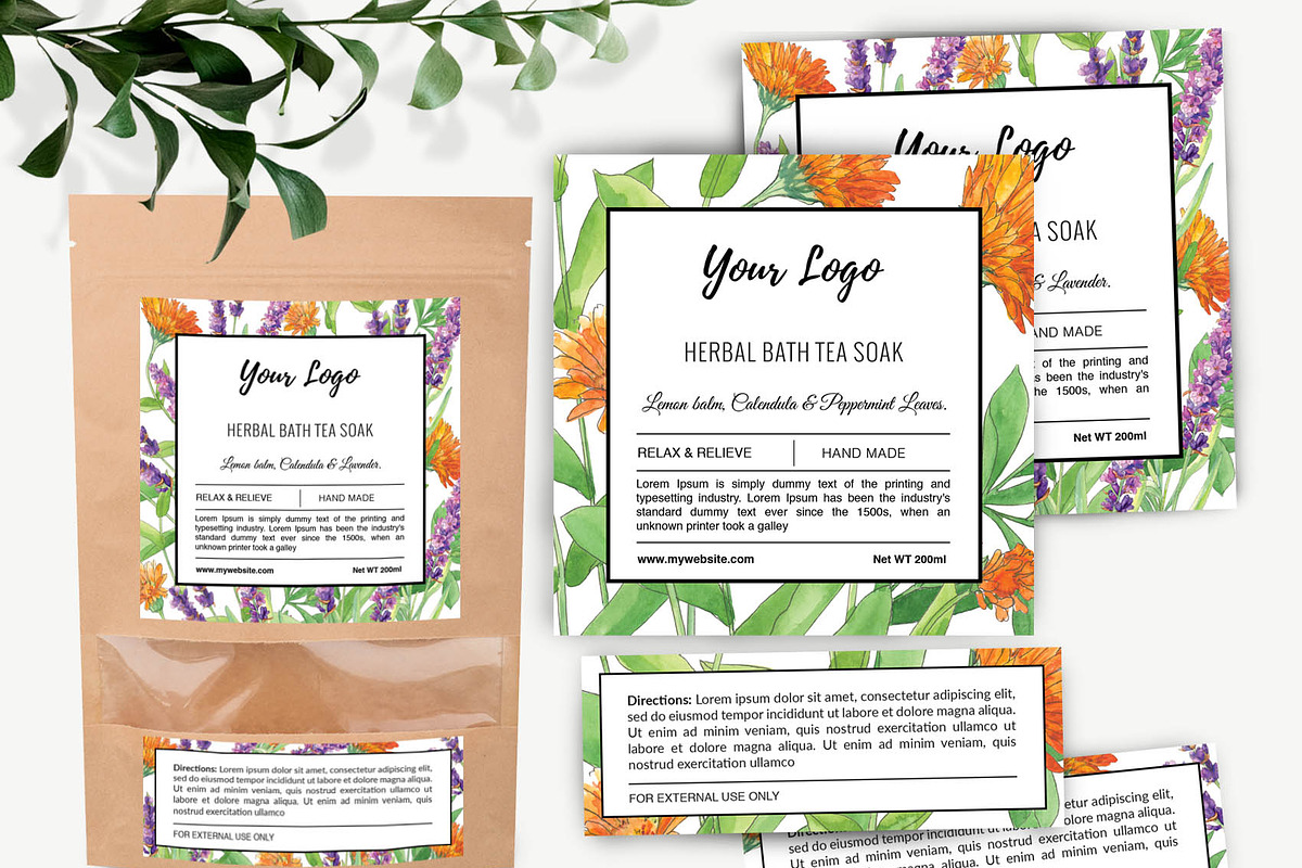 Doypack Pouch label template in Stationery Templates - product preview 8