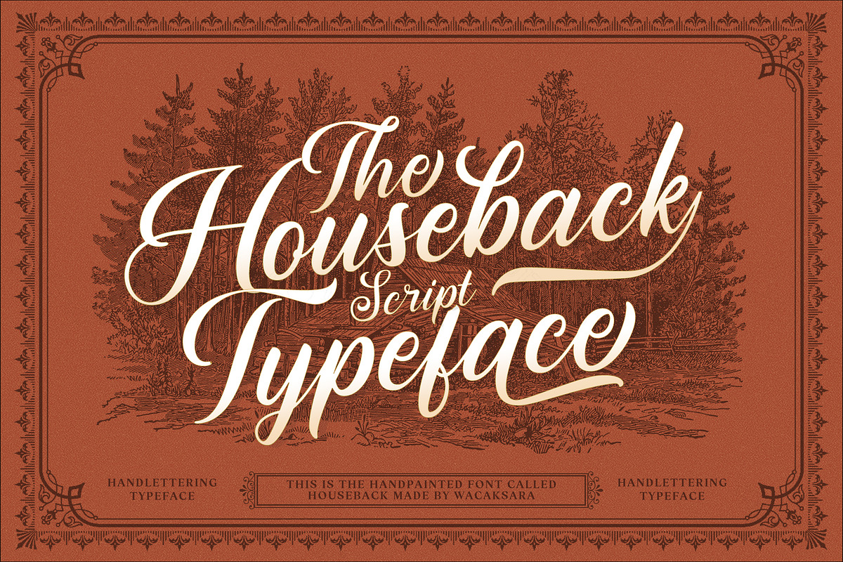 Houseback Script in Display Fonts - product preview 8