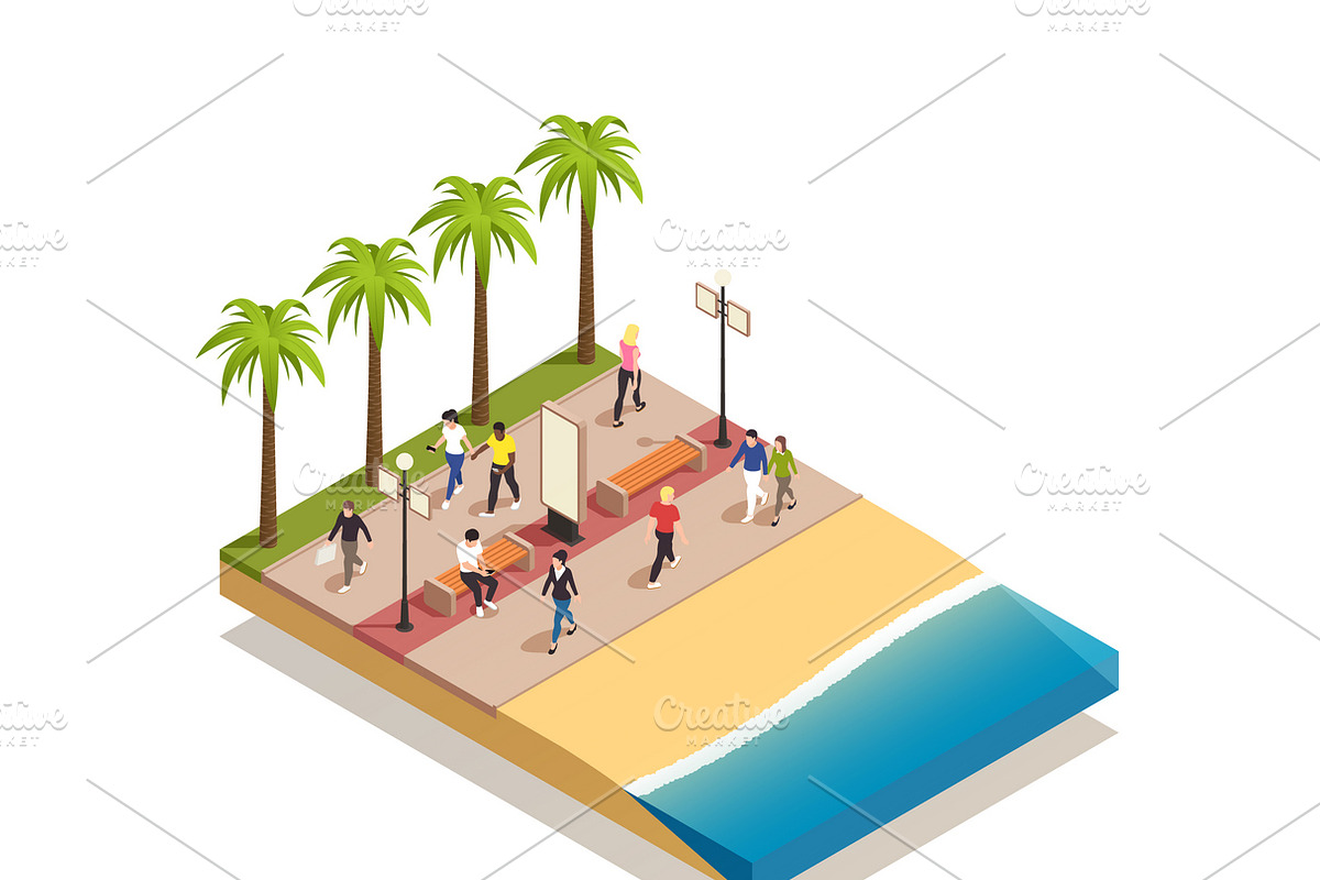 Outdoor advertisement background in Illustrations - product preview 8