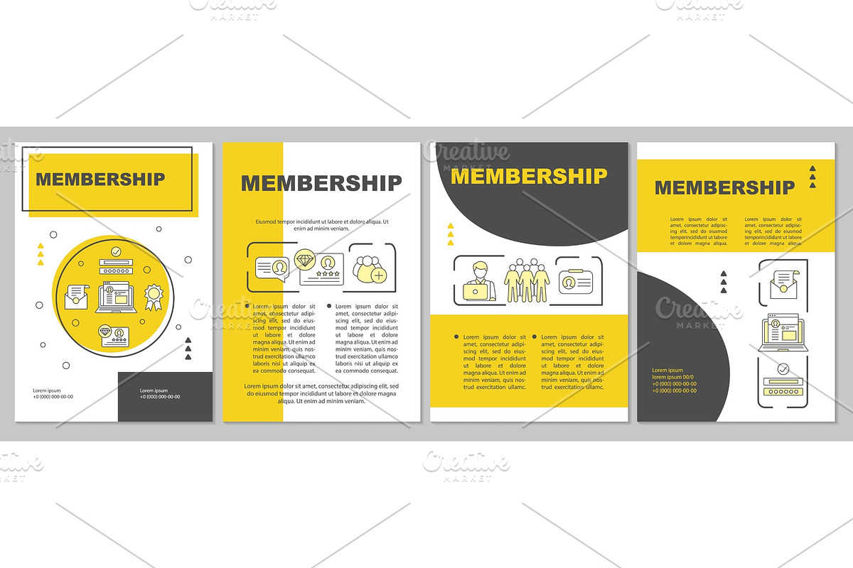 Membership vector brochure template in Brochure Templates - product preview 8