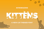 Kittens Silhouette Font