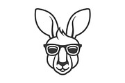 Kangaroo Head in Sunglasses Icon