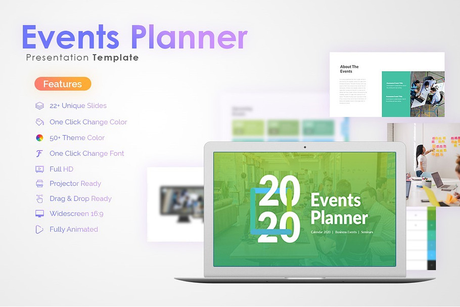 Events Planner 2020 Template in PowerPoint Templates - product preview 8