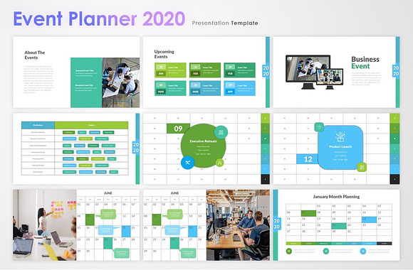 Events Planner 2020 Template in PowerPoint Templates - product preview 1
