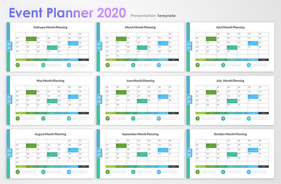 Events Planner 2020 Template in PowerPoint Templates - product preview 2