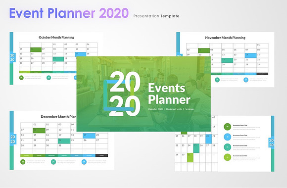 Events Planner 2020 Template in PowerPoint Templates - product preview 3