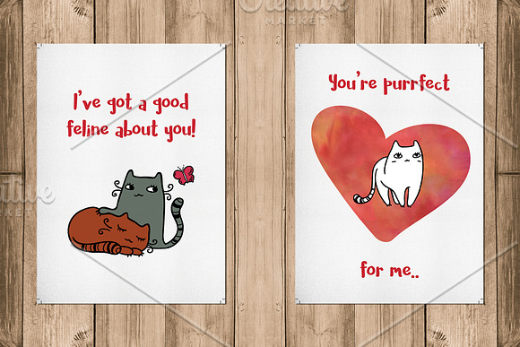 3 Valentine's Greeting Cards in Postcard Templates - product preview 2