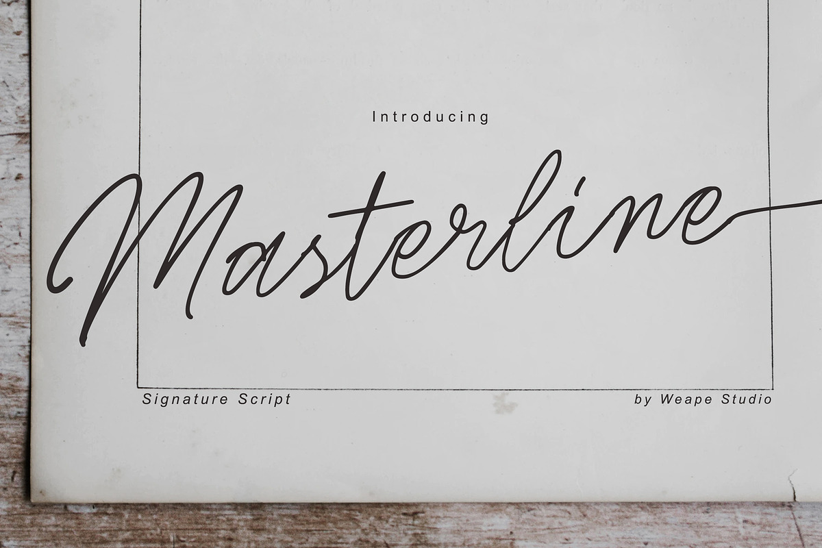 Masterline - Signature Script in Script Fonts - product preview 8