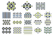 Geometric elements, pattern, ethnic