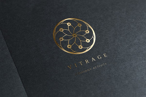 Vitrage. Linear geometric logo