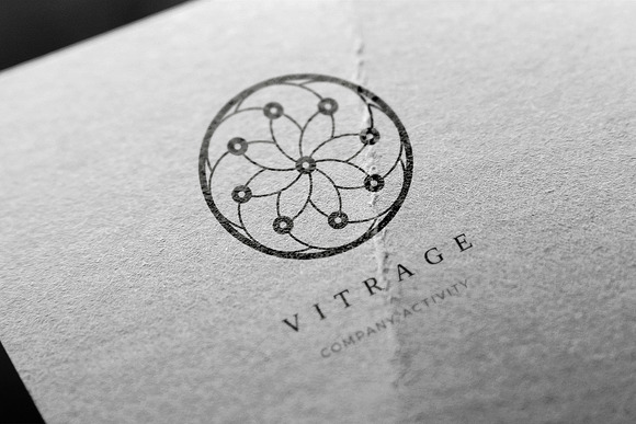 Vitrage. Linear geometric logo in Logo Templates - product preview 1