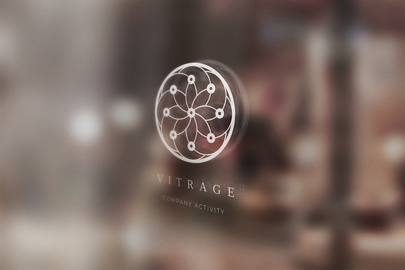 Vitrage. Linear geometric logo in Logo Templates - product preview 6