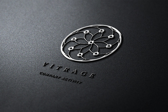Vitrage. Linear geometric logo in Logo Templates - product preview 10