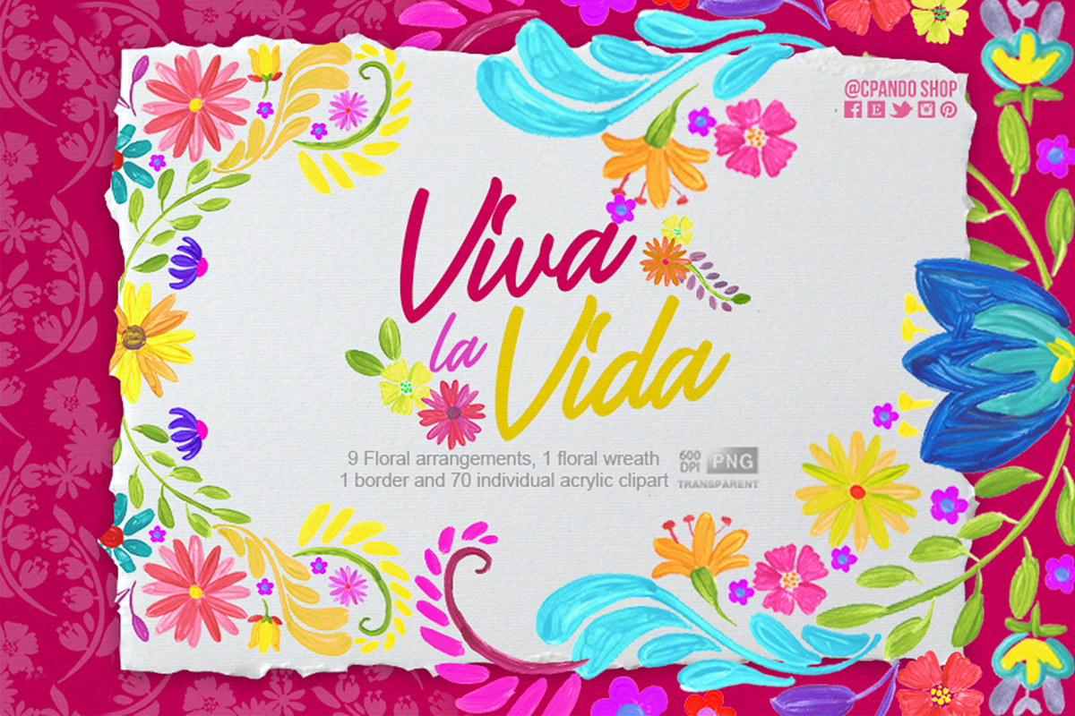 Viva la vida mexican cliparts in Illustrations - product preview 8