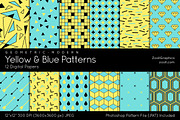 Yellow And Blue Digital Papers
