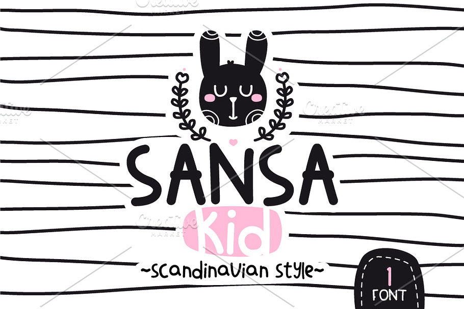 Sansa Kid-Scandinavian style font in Display Fonts - product preview 8