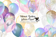 Iridescent Rainbow Balloons Clipart