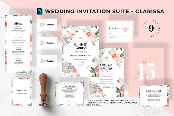 Wedding Invitation Suite - Clarissa