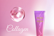 Collagen cream advertisement poster