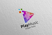 Music Logo with Play Concept 4