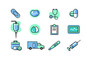 Doctor icon set